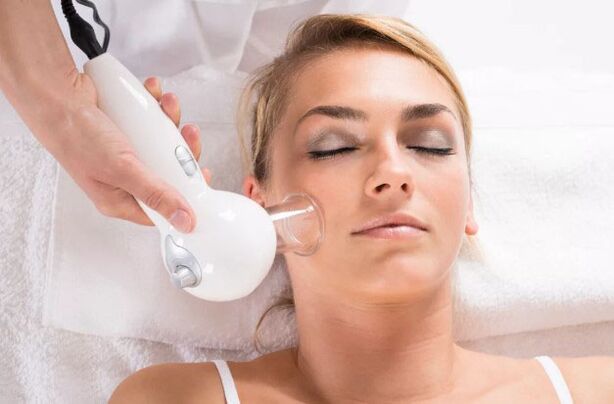 Vacuum massage procedure will help clean facial skin and smooth wrinkles